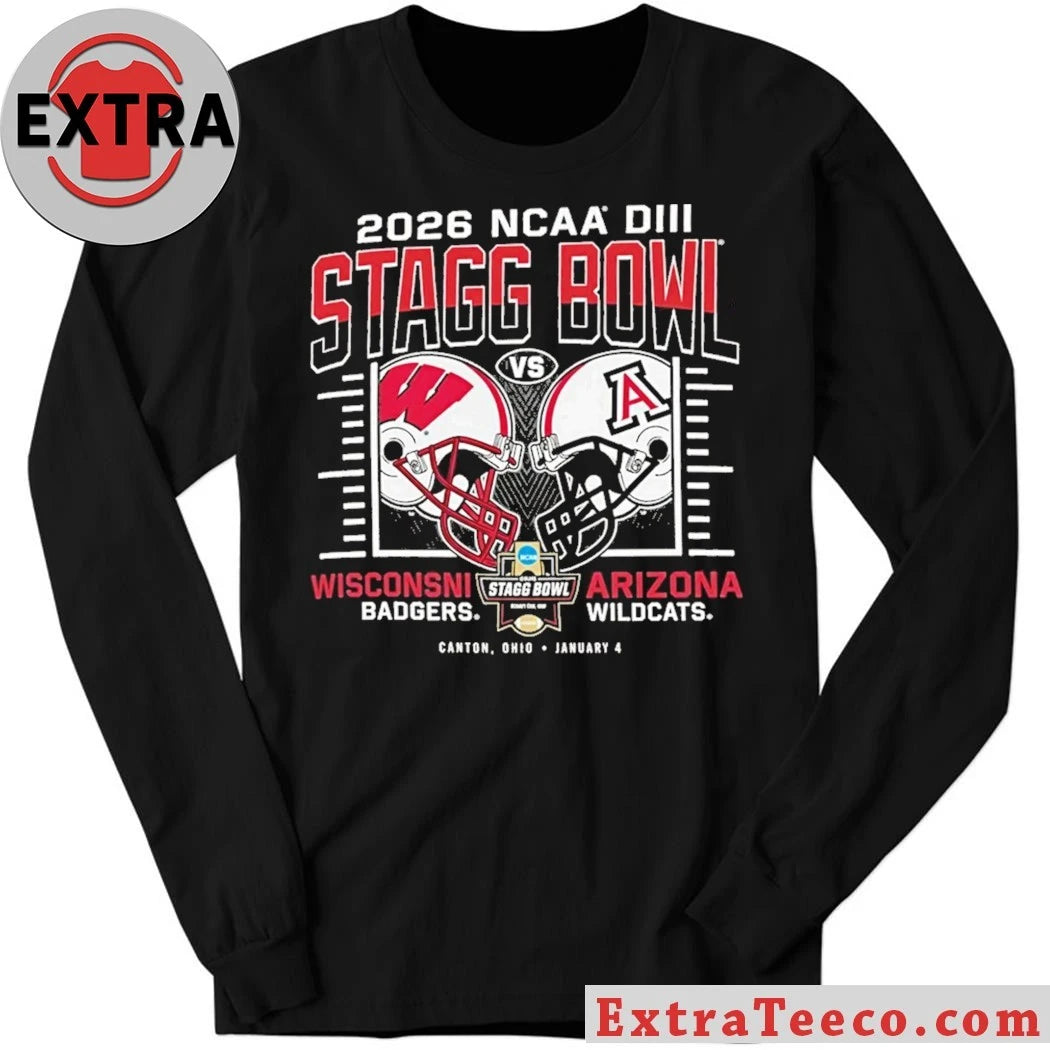 Official Commemorating the 2026 NCAA Stagg Bowl DIII game between the Wisconsin Badgers and Arizona Wildcats on January 4th in Canton, Ohio Shirt