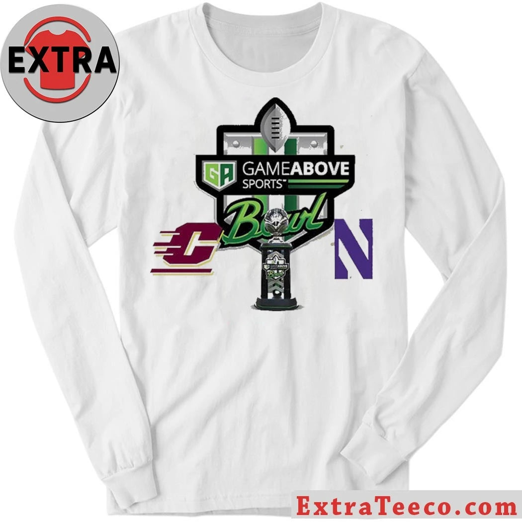 Official GameAbove Sports Bowl Central Michigan Chippewas Vs Northwestern Wildcats Bowl Season College Football 2025 2026 Logo Shirt