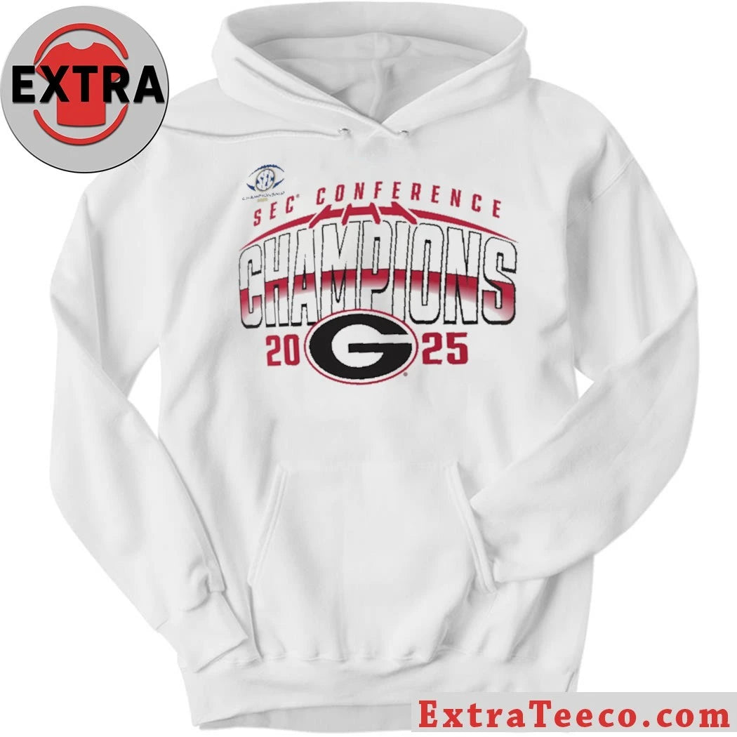 Official Georgia Bulldogs 2025 SEC Football Champions Locker Room Logo Shirt