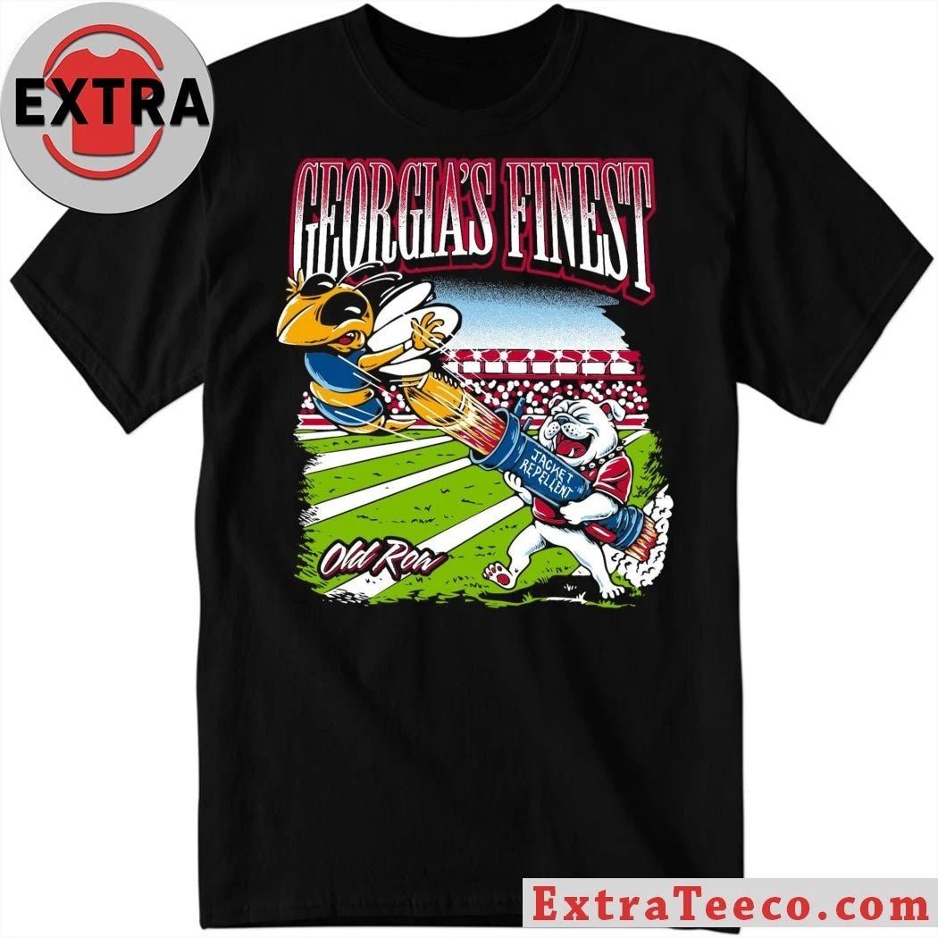 Official Georgia Bulldogs And Georgia Tech Yellow Jackets Georgia’s Finest Dawg Pocket Tee Shirt