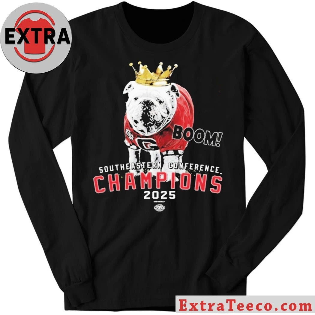 Official Georgia Bulldogs Boom Southeastern Conference in 2025 Championship Shirt