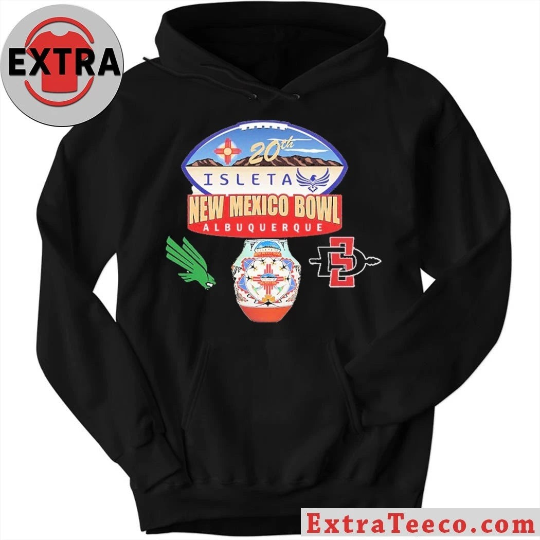 Official Isleta New Mexico Bowl North Texas Mean Green Versus San Diego State Aztecs Bowl Season College Football 2025 2026 Logo Shirt