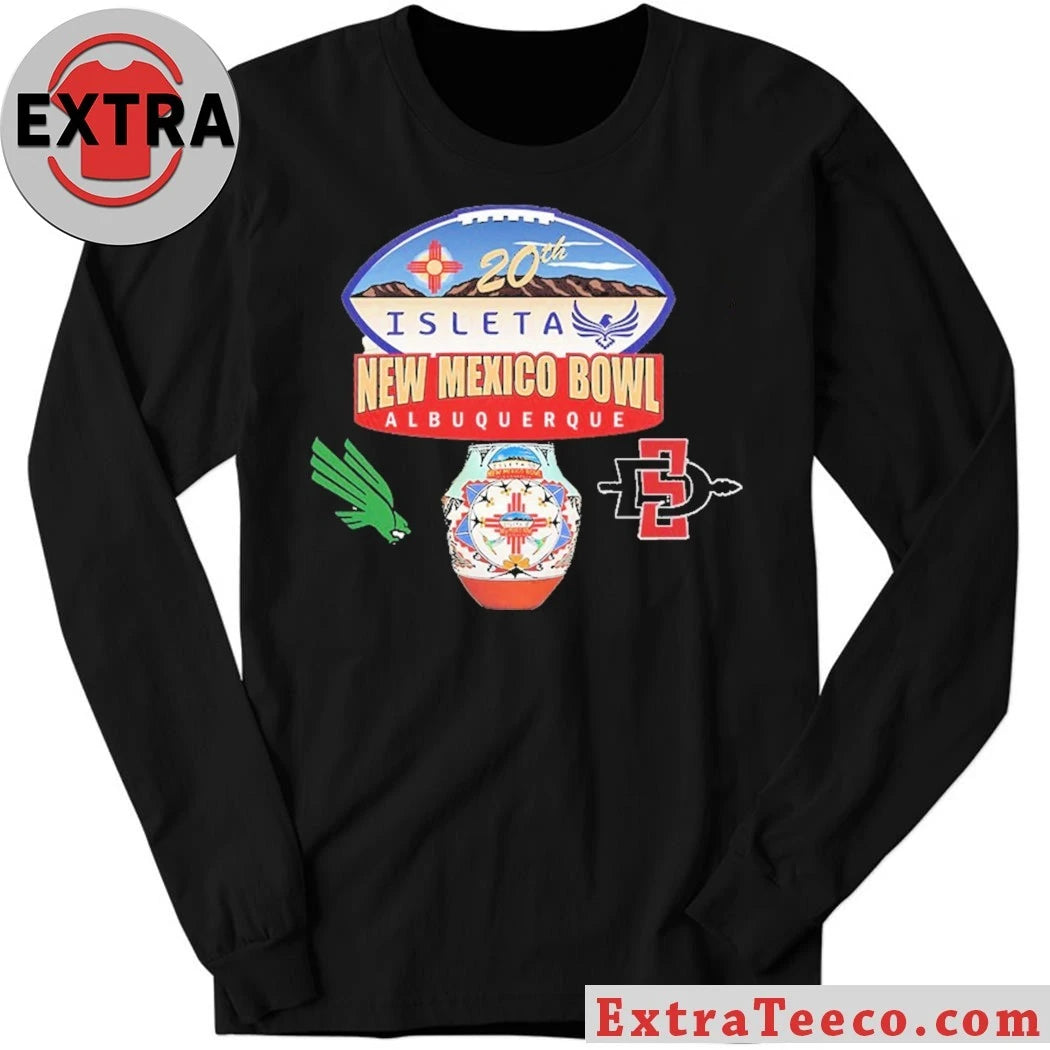 Official Isleta New Mexico Bowl North Texas Mean Green Versus San Diego State Aztecs Bowl Season College Football 2025 2026 Logo Shirt