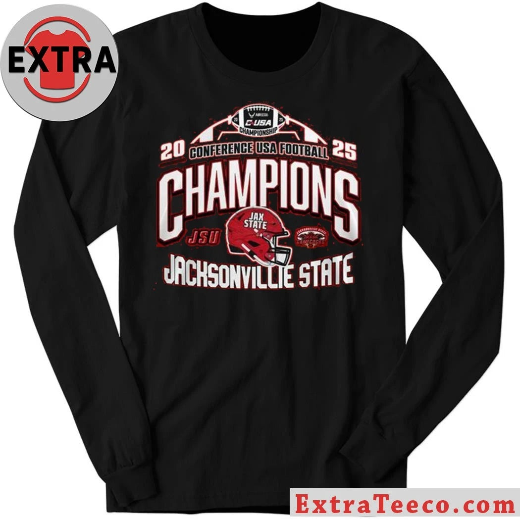 Official Jacksonville State Gamecocks 2025 Conference USA Championship 2025 Football Shirt