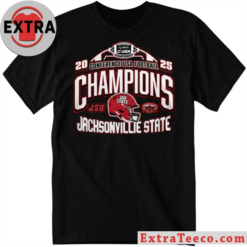 Official Jacksonville State Gamecocks 2025 Conference USA Championship 2025 Football Shirt