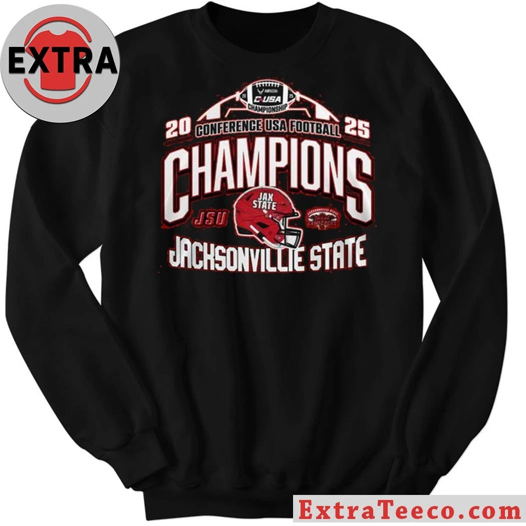 Official Jacksonville State Gamecocks 2025 Conference USA Championship 2025 Football Shirt