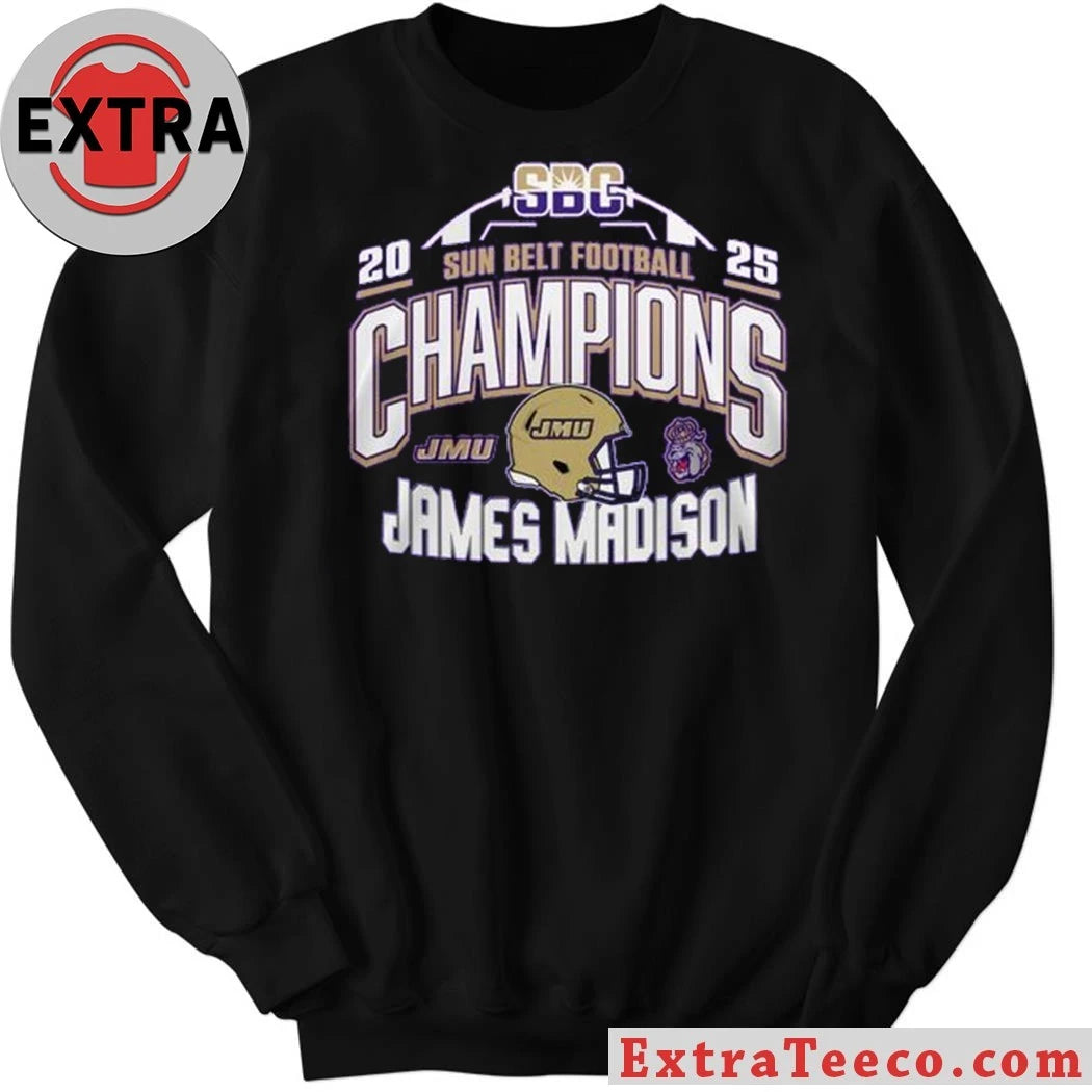 Official James Madison Dukes Sun Belt Championship 2025 Football Shirt