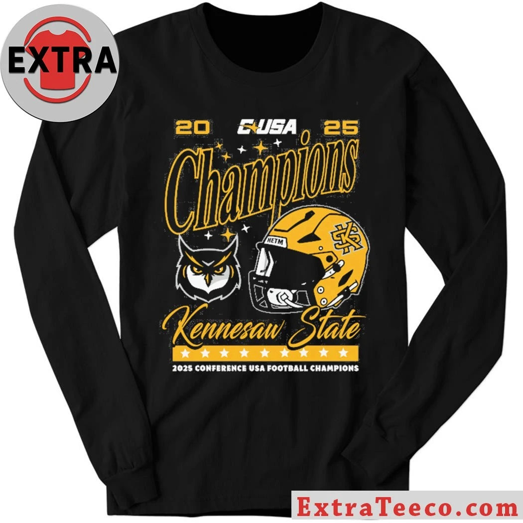 Official KSU Conference Champs Unisex Garment-Dyed Heavyweight 2025 Conference Uas Football Champion Logo T-Shirt