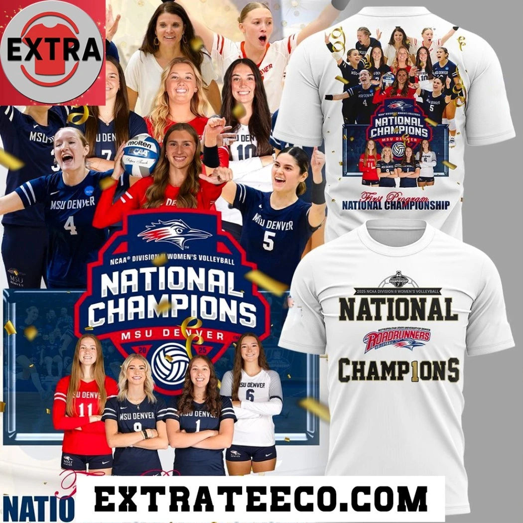 Official MSU Denver National Champions 2025 Logo Two Sided Shirt