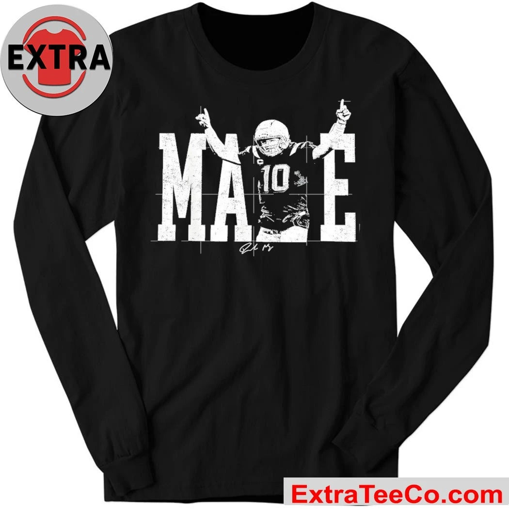 Official Number 10 Drake Maye QB Football Fan Signature Shirt