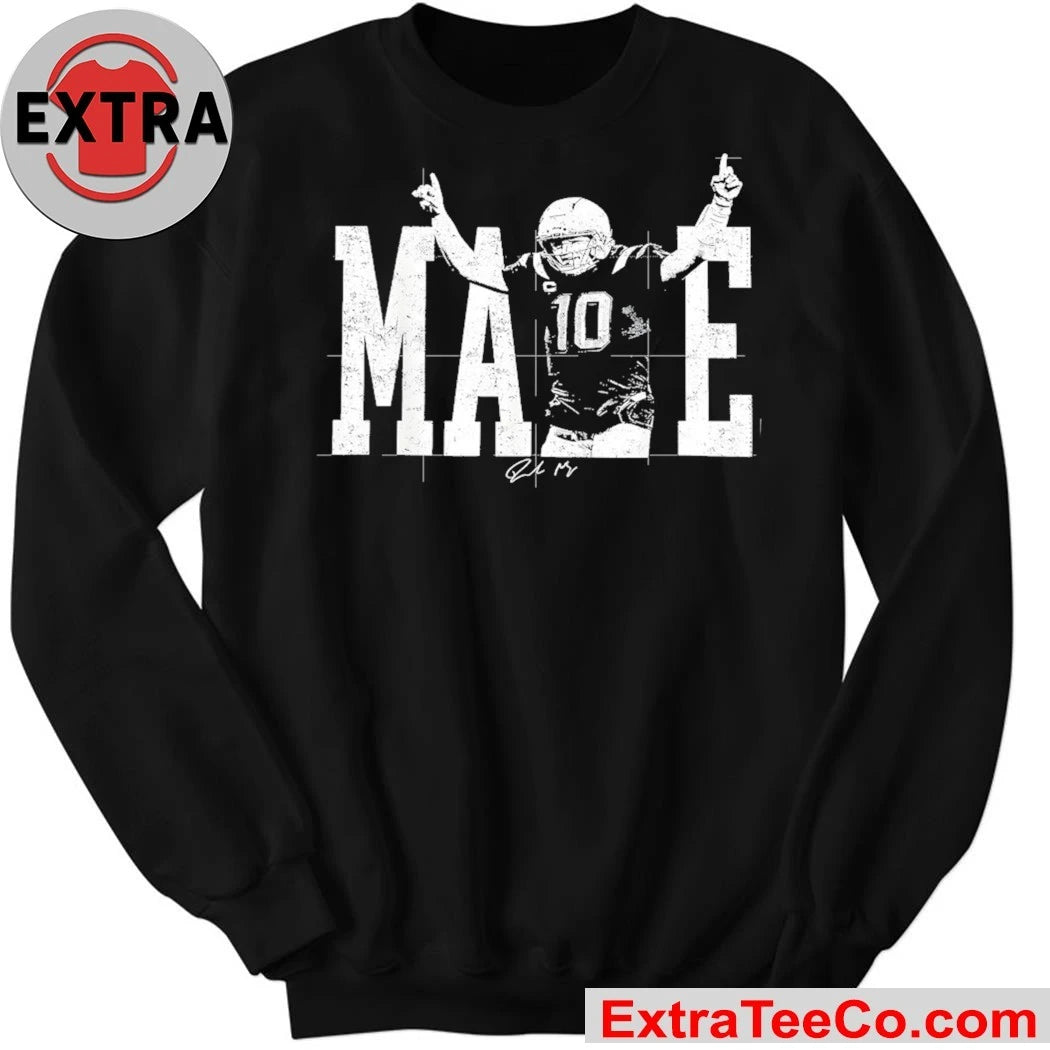 Official Number 10 Drake Maye QB Football Fan Signature Shirt