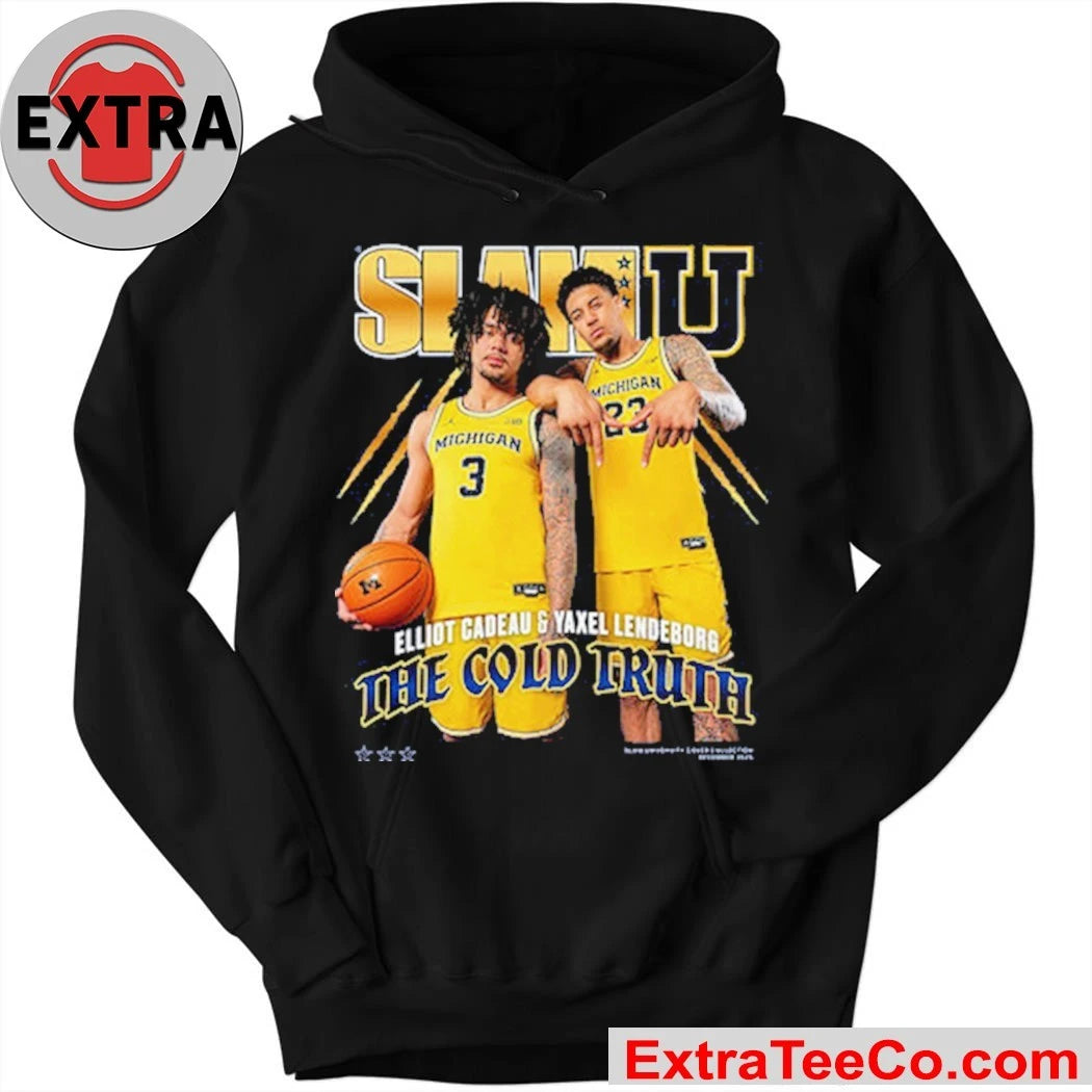 Official SLAM Cover Yaxel Lendeborg &amp; Elliot Cadeau Michigan Shirt