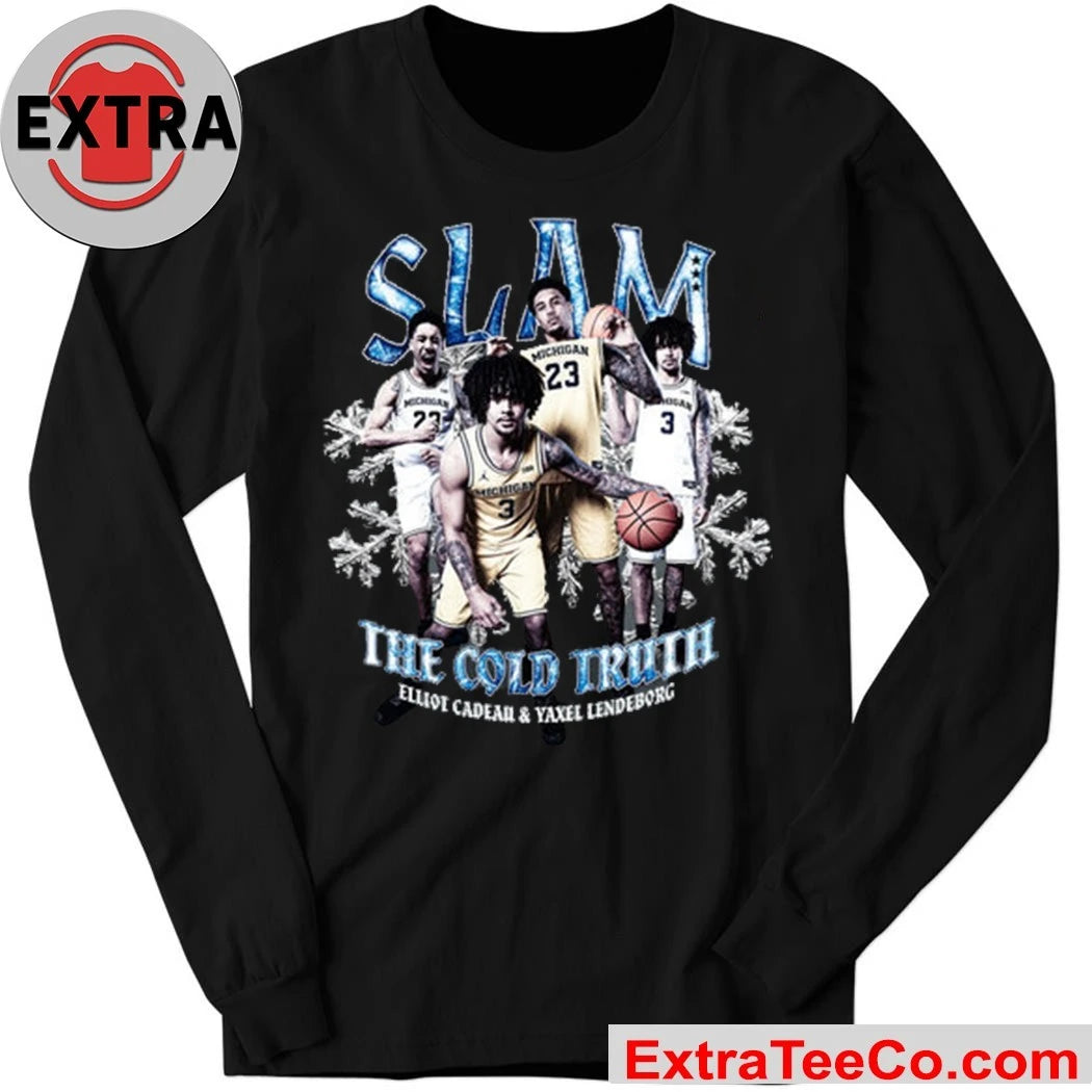 Official SLAM Elliot Cadeau The Cold Truth Remix Heavy Michigan Elliot Cadeau and Yaxel Lendeborg Shirt