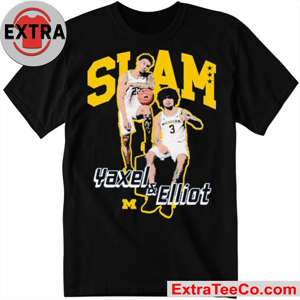 Official SLAM Yaxel Lendeborg &amp; Elliot Cadeau Remix Heavy Michigan Shirt