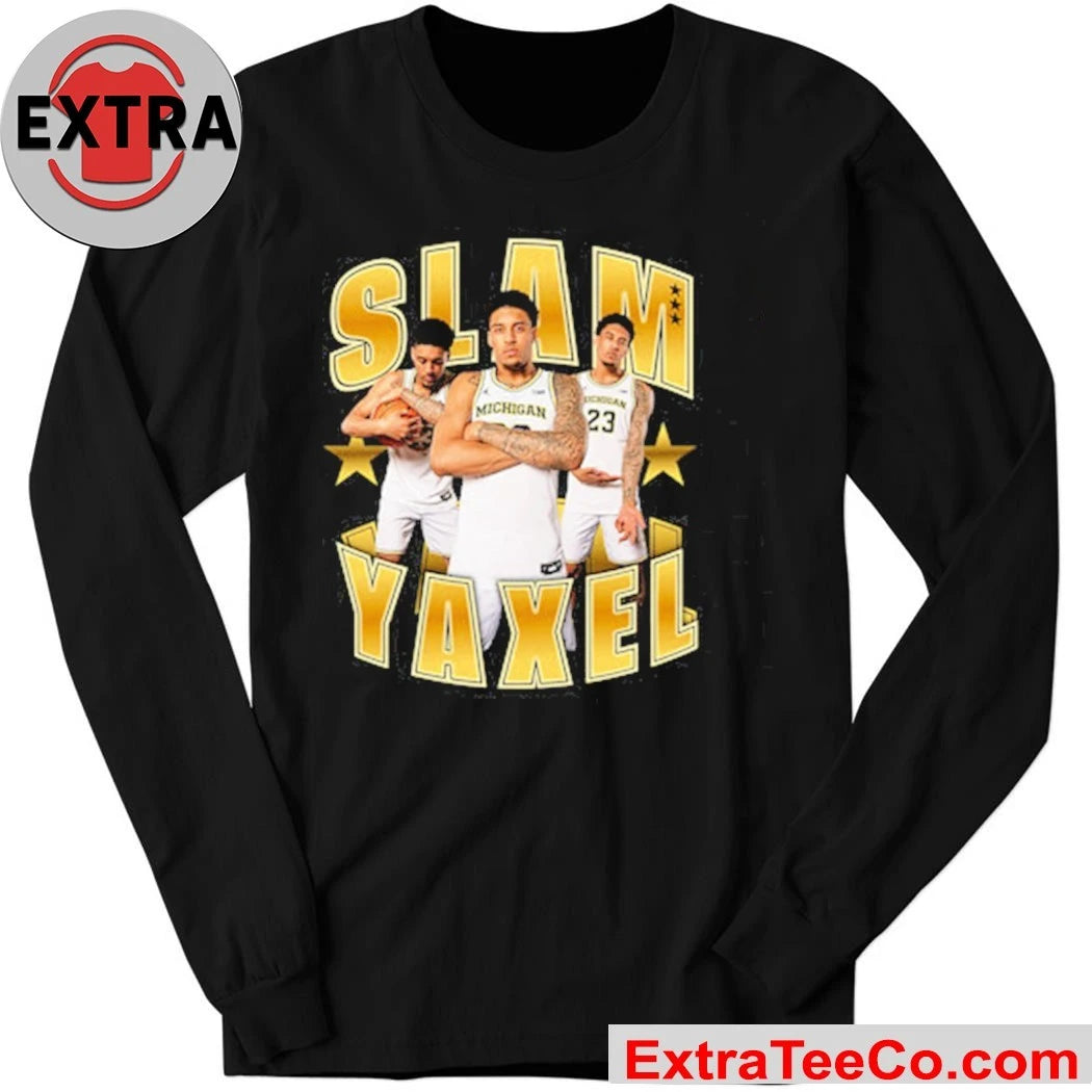 Official SLAM Yaxel Lendeborg Remix Heavy Michigan Wolverines Shirt