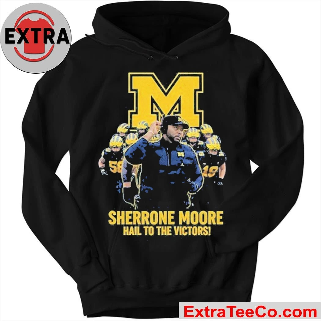 Official Sherrone Moore Michigan Wolverines Hail to the Victors Head Coach Shirt