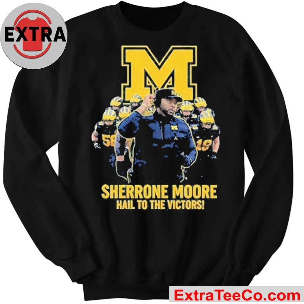 Official Sherrone Moore Michigan Wolverines Hail to the Victors Head Coach Shirt