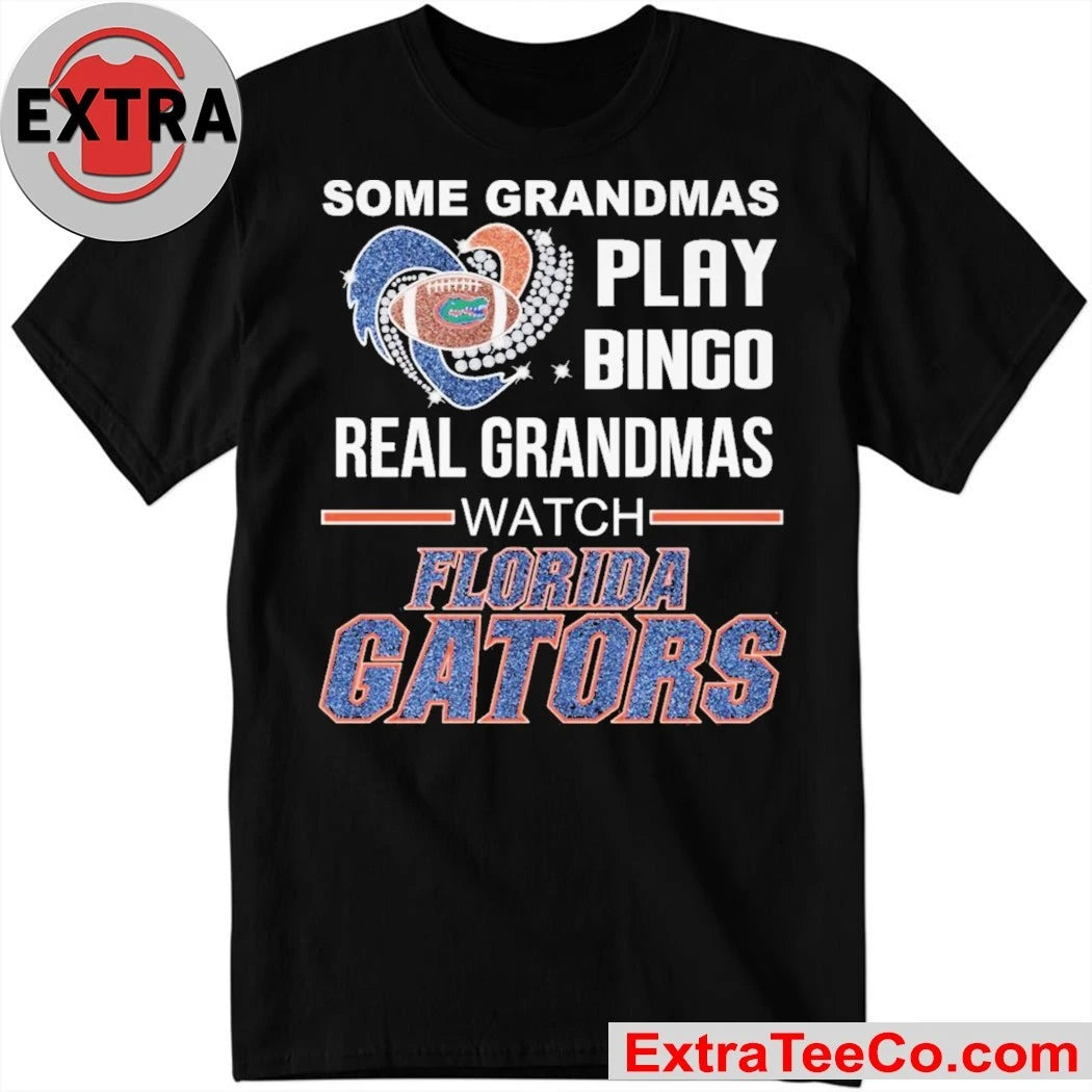 Official Some Grandmas Play Bingo Real Grandmas Watch Florida Gators 2025 Logo Unisex T-shirt