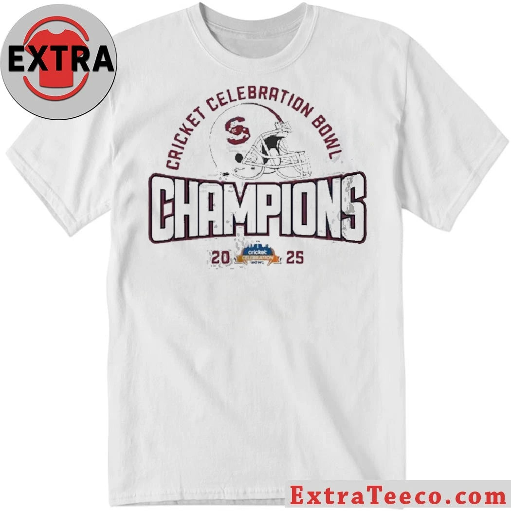 Official South Carolina State Bulldogs 2025 Cricket Celebration Bowl Champions Helmet And Logo Shirt