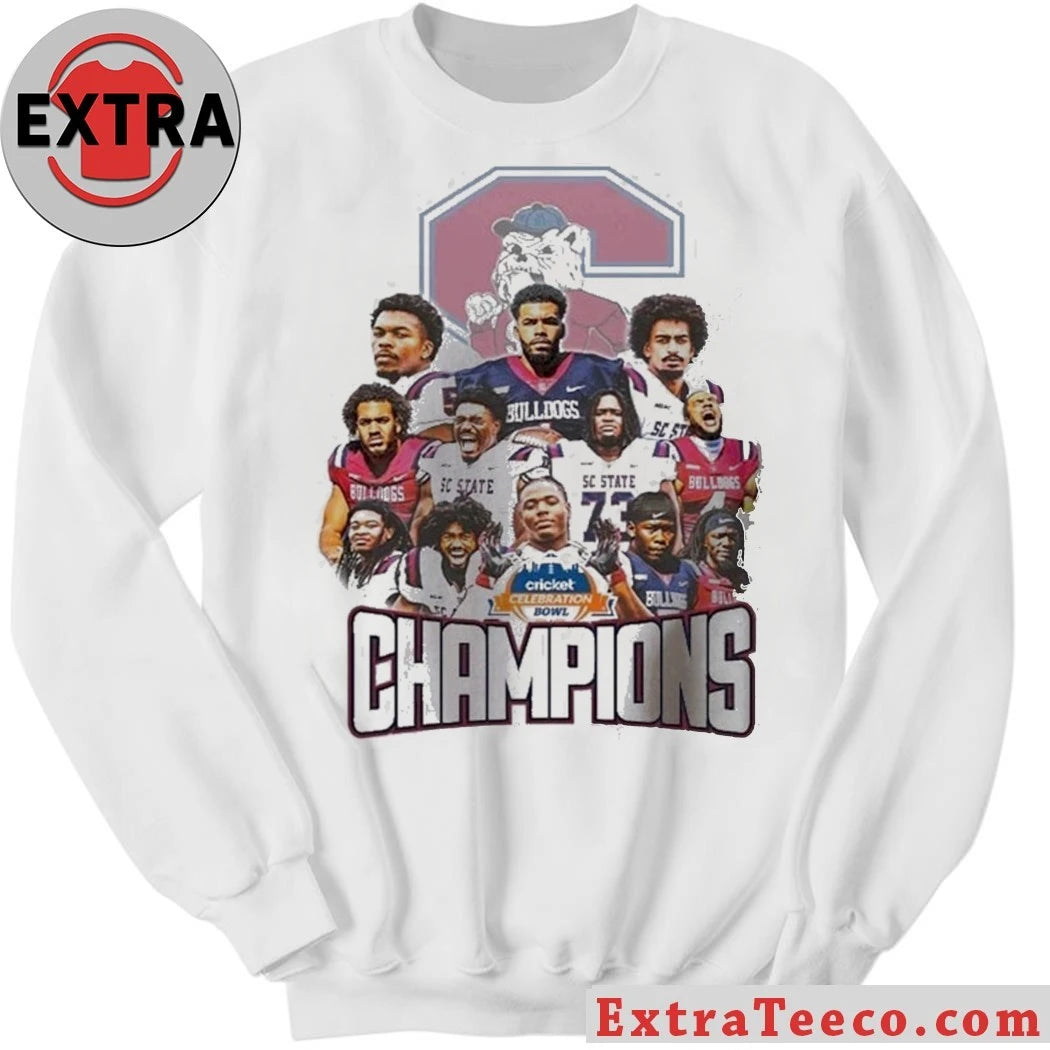 Official South Carolina State Bulldogs 2025 Cricket Celebration Bowl Champions Team Logo Shirt
