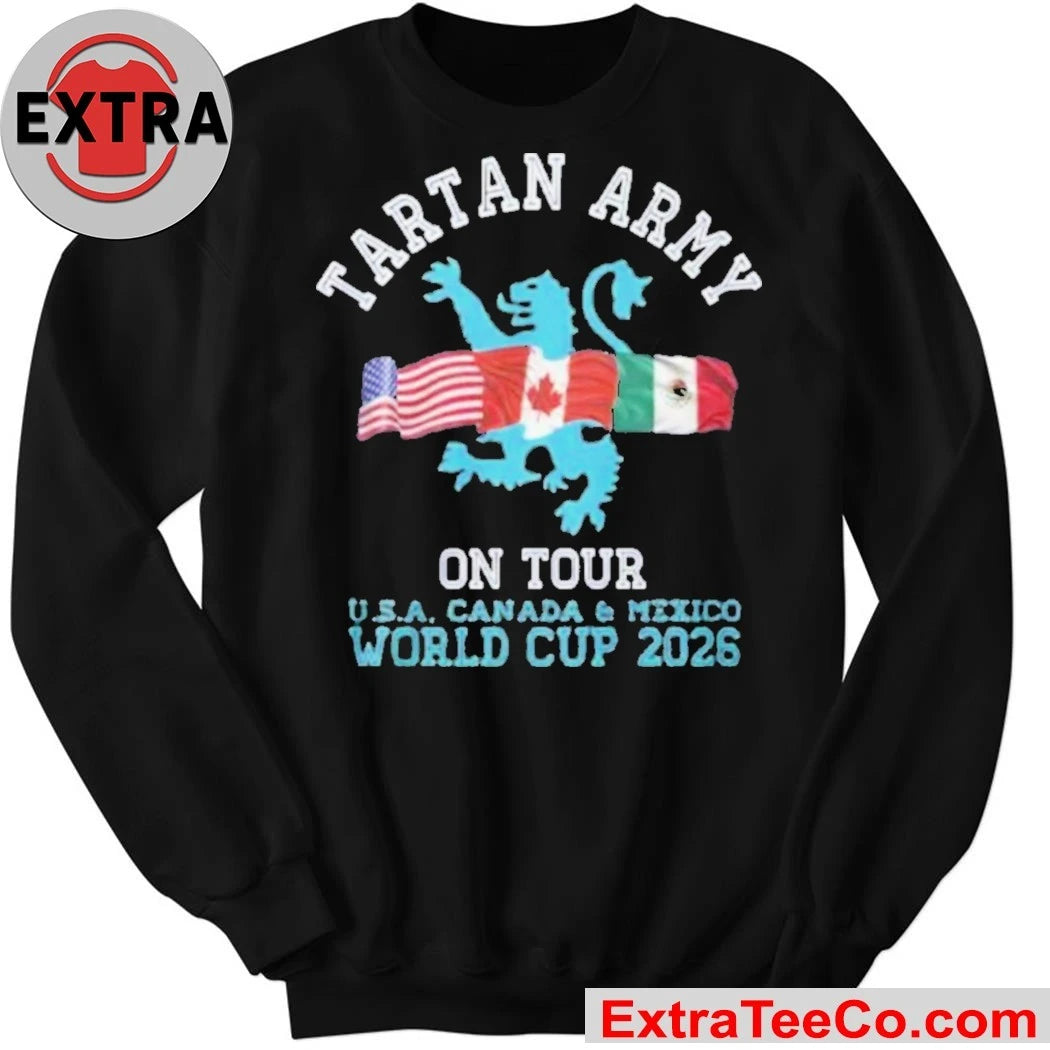 Official Tartan Army On Tour USA Canada And Mexico Scotland World Cup 2026 Unisex T-Shirt