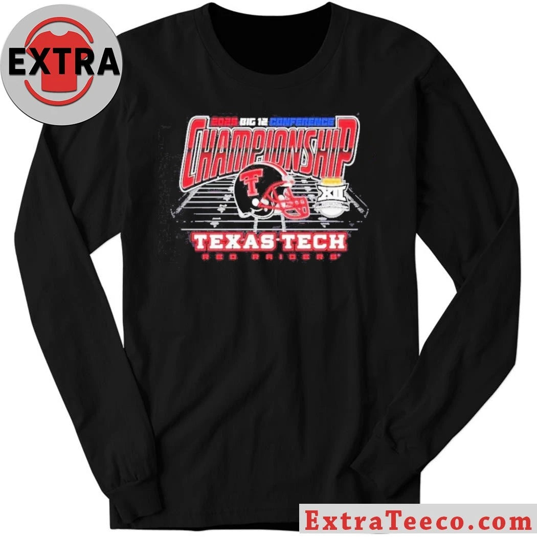 Official Texas Tech Red Raiders 2025 Big 12 Conference Championship Helmet Shirt