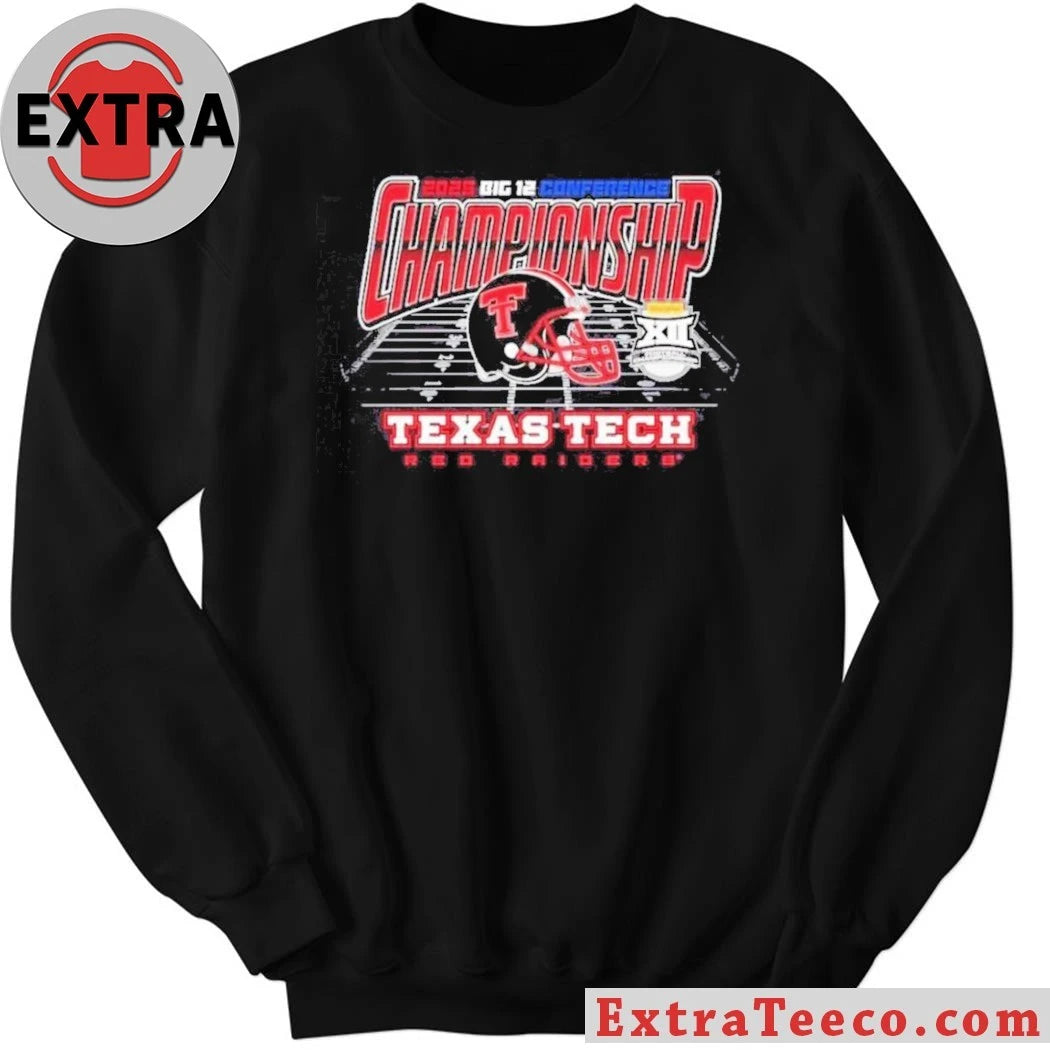 Official Texas Tech Red Raiders 2025 Big 12 Conference Championship Helmet Shirt