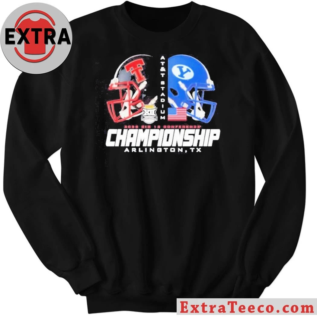 Official Texas Tech Red Raiders Beat Vs BYU Cougars 2025 Big 12 Conference Champions AT&amp;T Stadium in Arlington, Texas Helmet T-Shirt