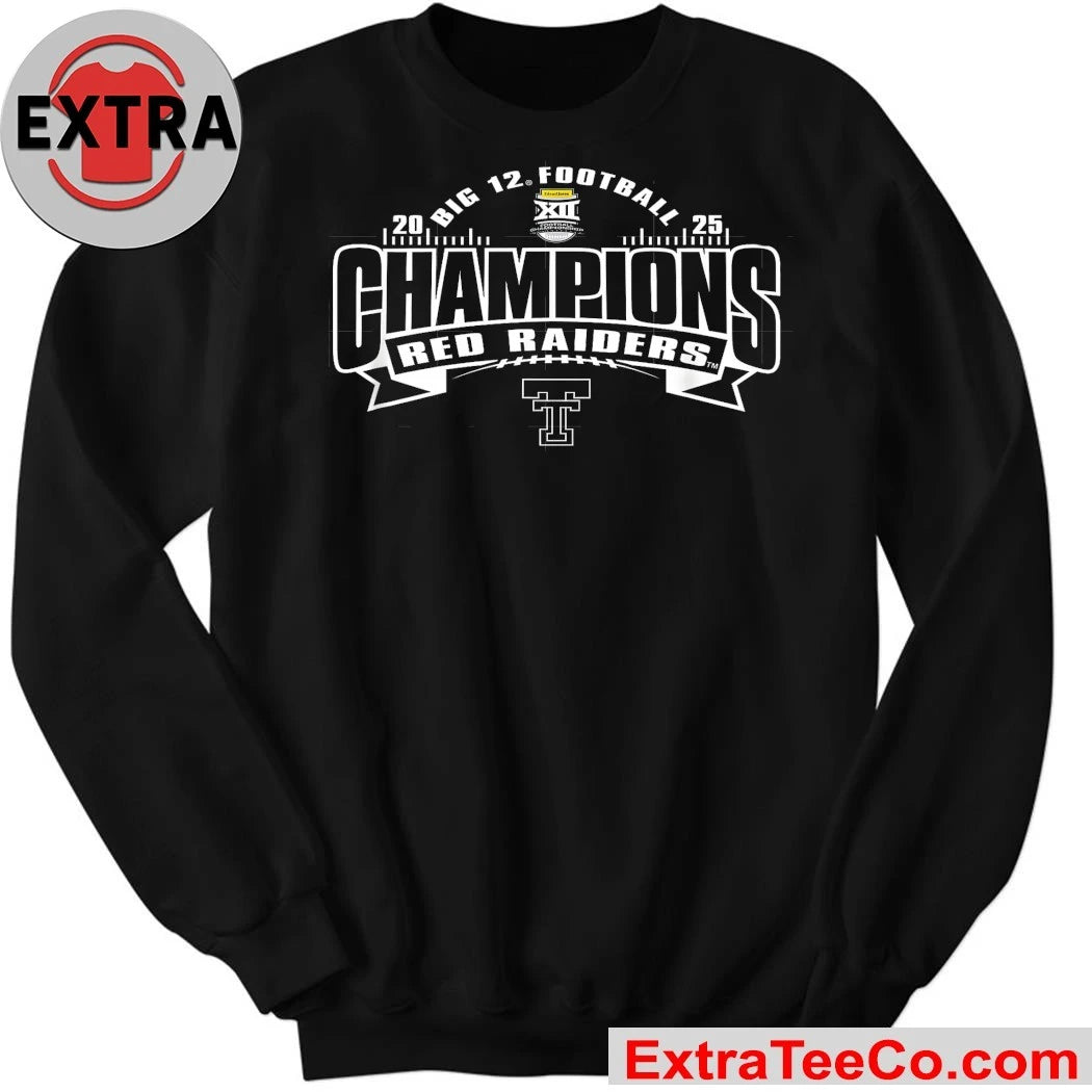 Official Texas Tech Red Raiders Big 12 Championship 2025 Football Logo Shirt