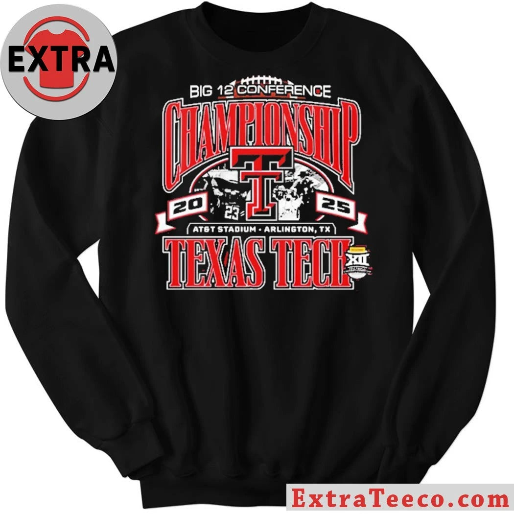 Official Texas Tech Red Raiders Big 12 Conference Championship 2025 At AT And T Stadium In Arlington Texas Logo T-Shirt