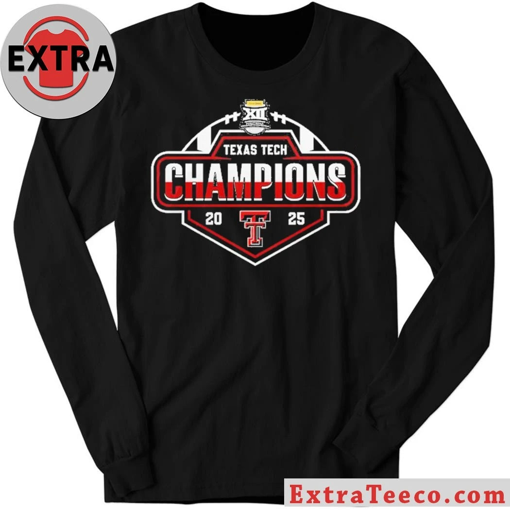 Official Texas Tech Red Raiders Champions Big 12 Conference 2025 Shirt
