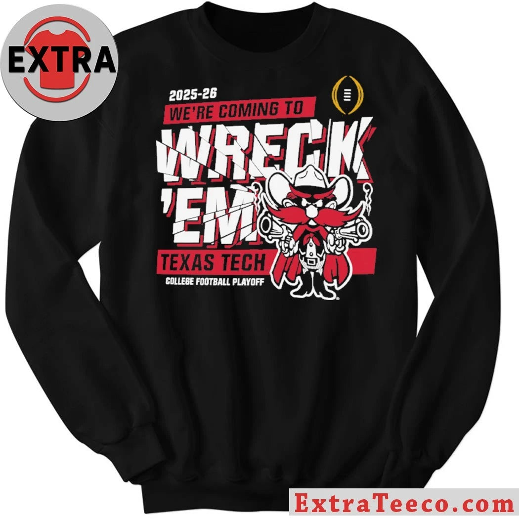 Official Texas Tech Red Raiders Wreck ‘Em Celebrate 2025 Big 12 Championship and College Football Playoff Bound Shirt