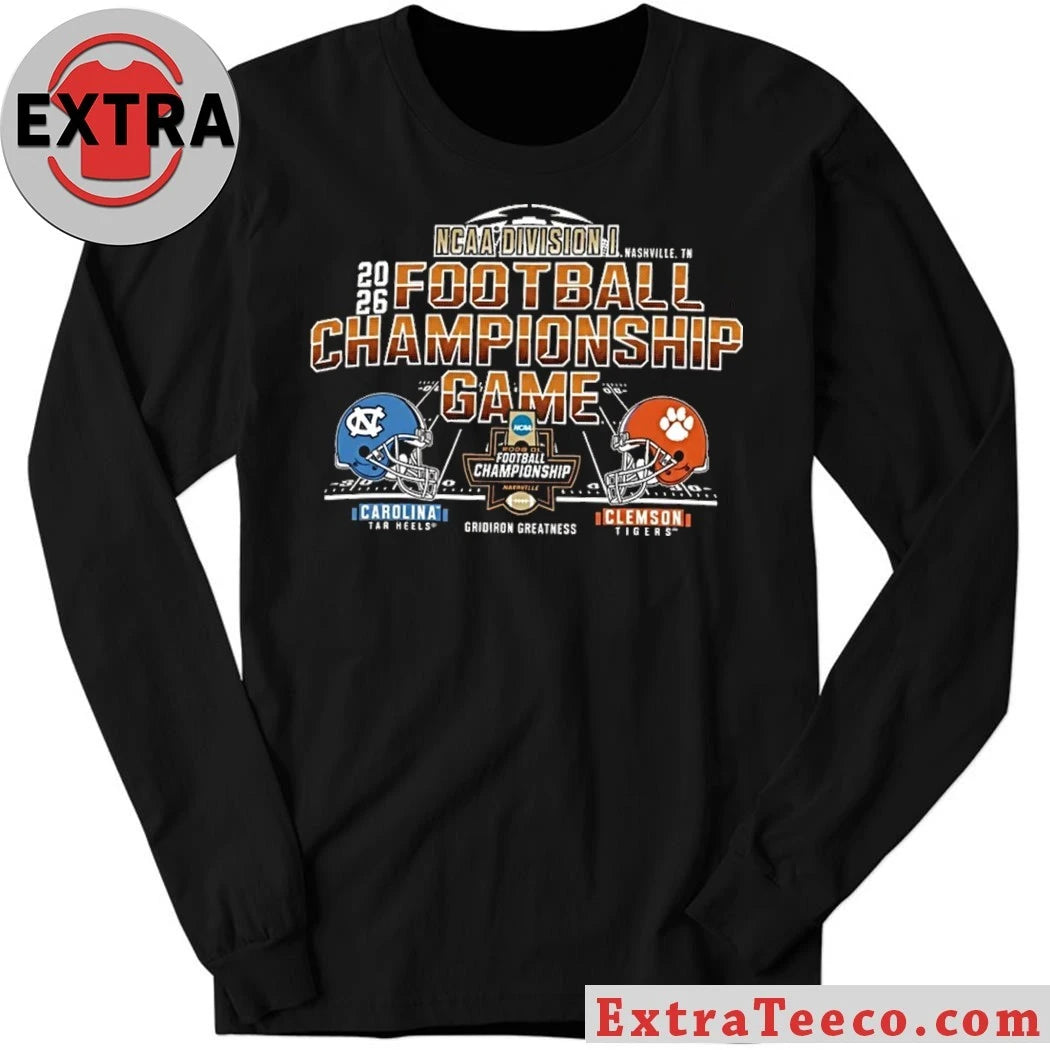 Official The 2026 NCAA Division I football championship game between the North Carolina Tar Heels and the Clemson Tigers Shirt