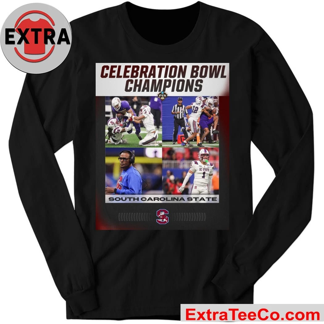 Official The South Carolina State Bulldogs won the 2025 Celebration Bowl with a score of 40-38 against the Prairie View A&amp;M Panthers Shirt