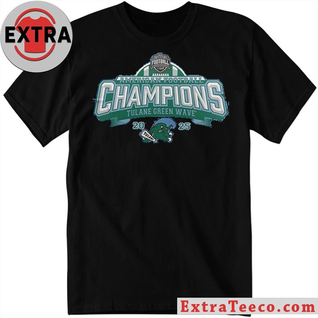 Official Tulane Green Wave American Football Champions 2025 Roll Wave Shirt
