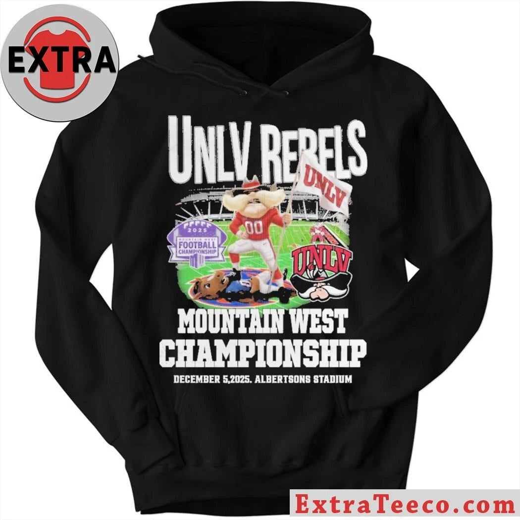 Official UNLV Rebels Winner Mountain West Conference Championship December 5 2025 Yulman Stadium Victory Logo T-Shirt