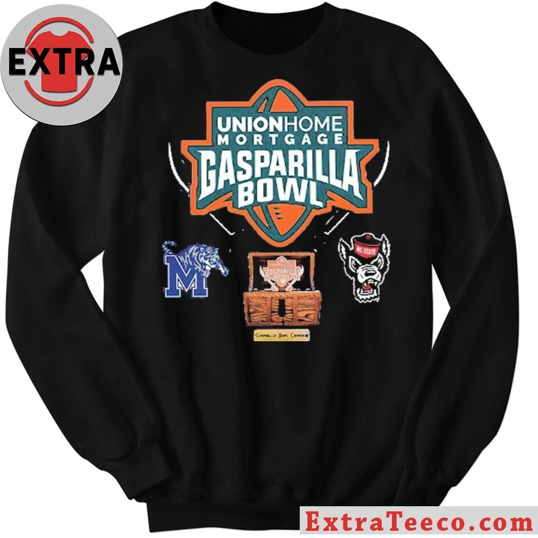Official Union Home Mortgage Gasparilla Bowl Memphis Tigers Versus NC State Wolfpack Bowl Season College Football 2025 2026 Logo Shirt