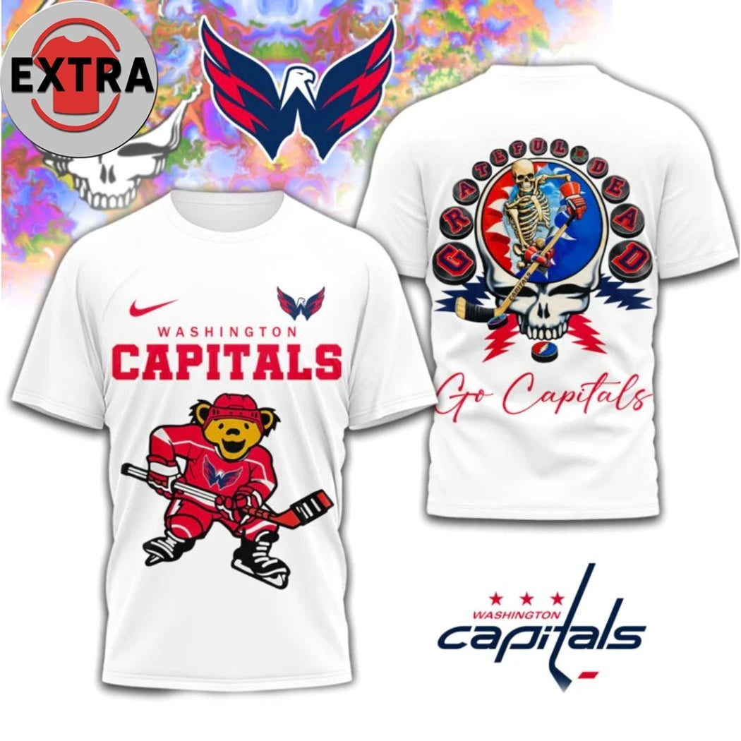 Official Washington Capitals x Deadhead Death Check Go Capitals Shirt