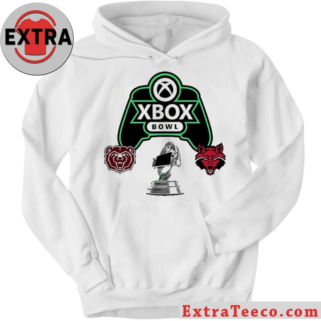 Official Xbox Bowl Arkansas State Red Wolves Versus Missouri State Bears Bowl Season College Football 2025 2026 Logo Shirt