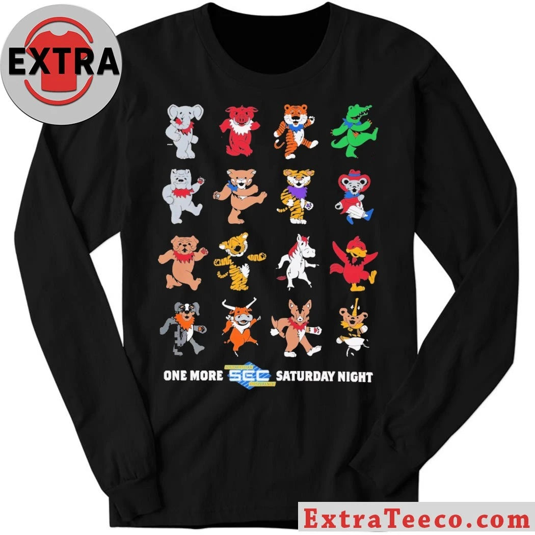 One More SEC Football Saturday Night Mascots of the teams in the Southeastern Conference Shirt