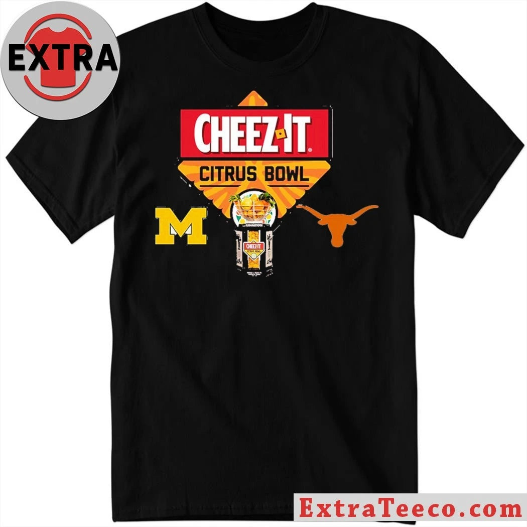 Original Cheez It Citrus Bowl Michigan Wolverines Versus Texas Longhorns Bowl Season College Football 2025 2026 Logo Shirt