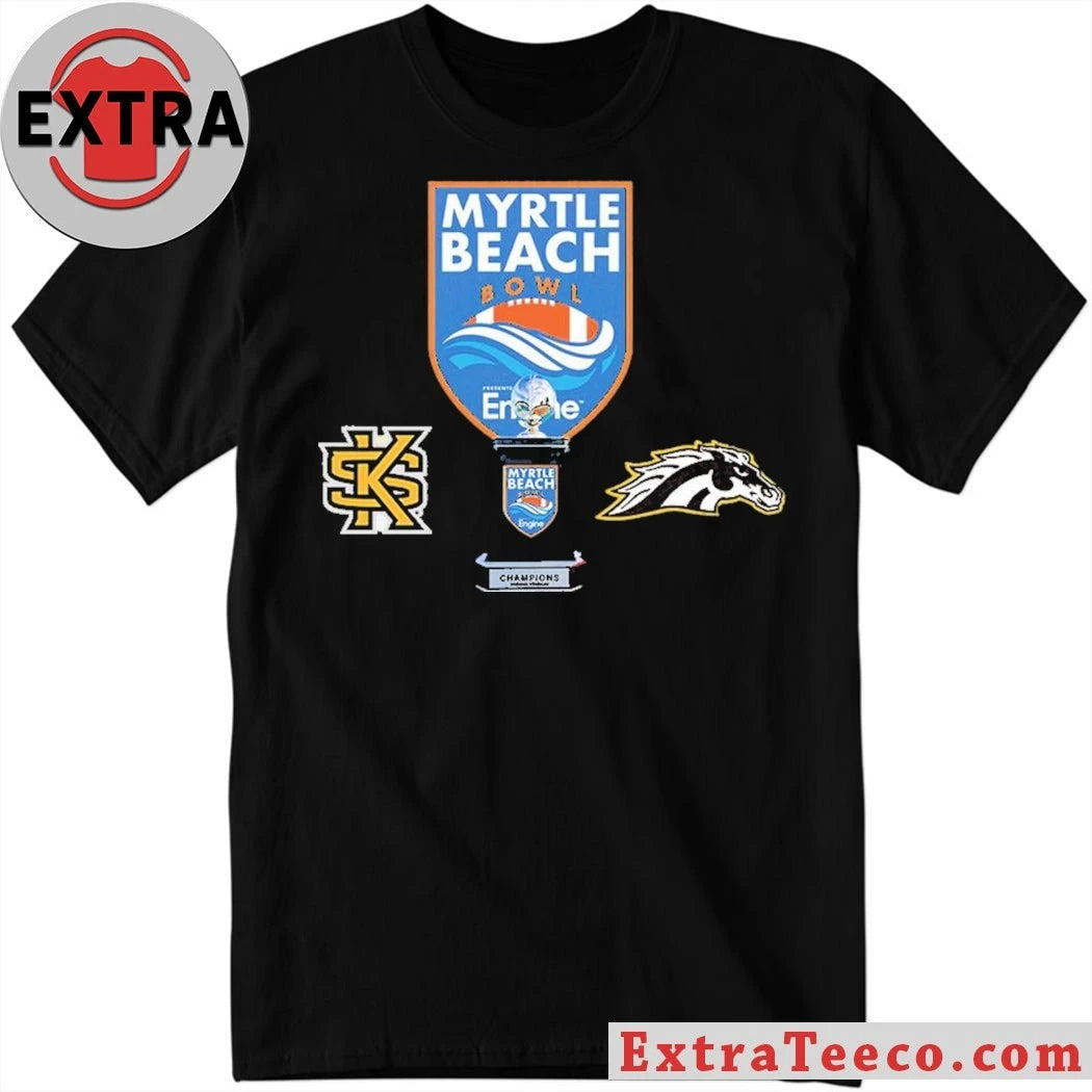 Original Myrtle Beach Bowl Kennesaw State Owls Versus Western Michigan Broncos Bowl Season College Football 2025 2026 Logo Shirt