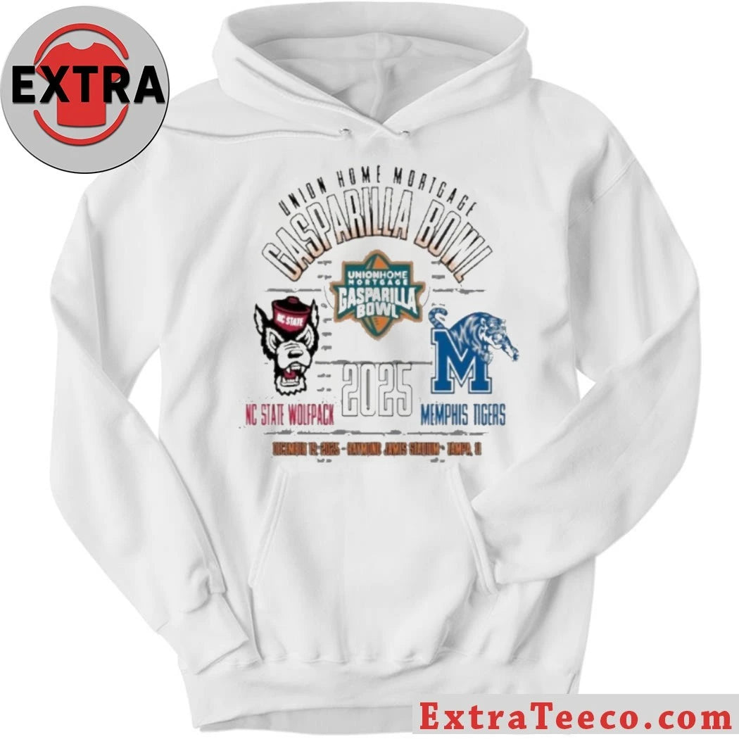 Original The Gasparilla Bowl football game between the NC State Wolfpack and the Memphis Tigers will be held on December 19, 2025, at Raymond James Stadium in Tampa, Florida Shirt