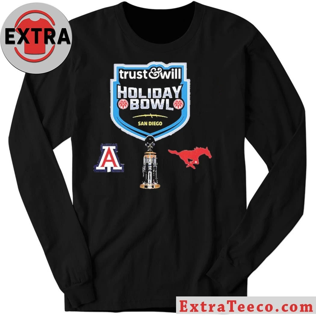 Original Trust &amp; Will Holiday Bowl Arizona Wildcats Versus SMU Mustangs Bowl Season College Football 2025 2026 Logo Shirt