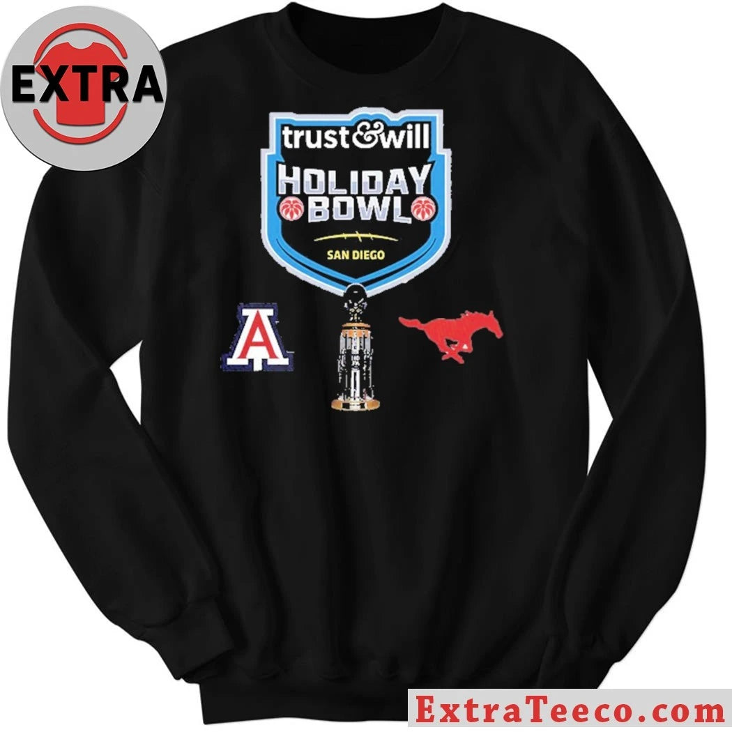 Original Trust &amp; Will Holiday Bowl Arizona Wildcats Versus SMU Mustangs Bowl Season College Football 2025 2026 Logo Shirt