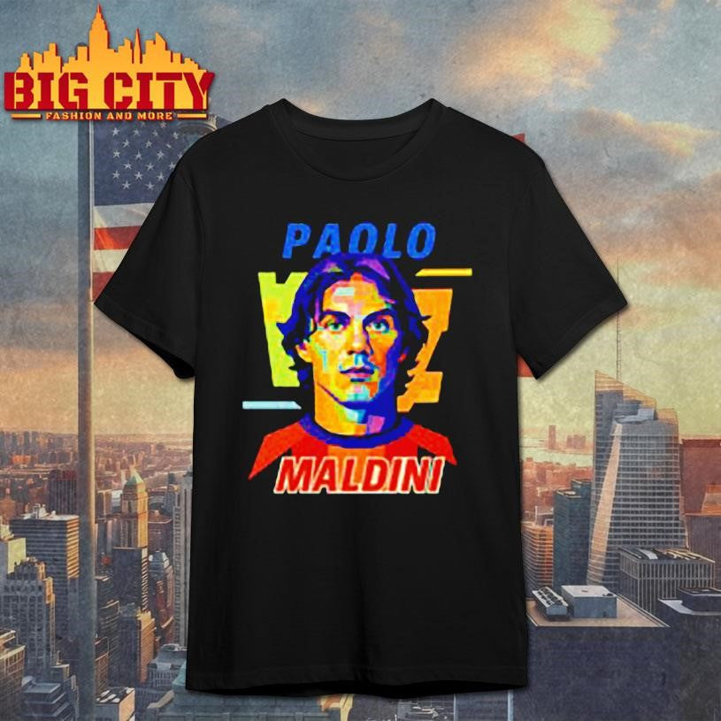 Paolo Maldini AC Milan Football Legend Pop Art Shirt