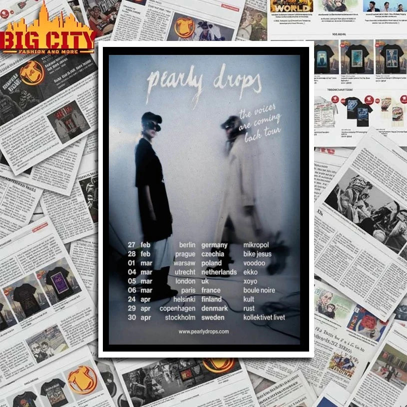 Pearly Drops The Voices Are Coming Back 2026 Tour Poster Shirts
