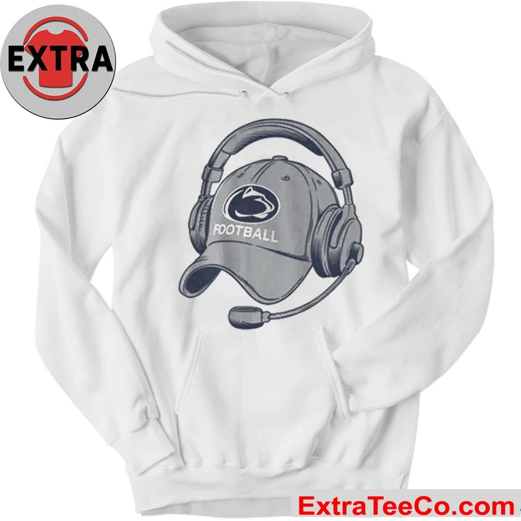 Penn Coach’s Hat and Headset Shirt Terry Smith, coach of the Penn State Nittany Lions Tee