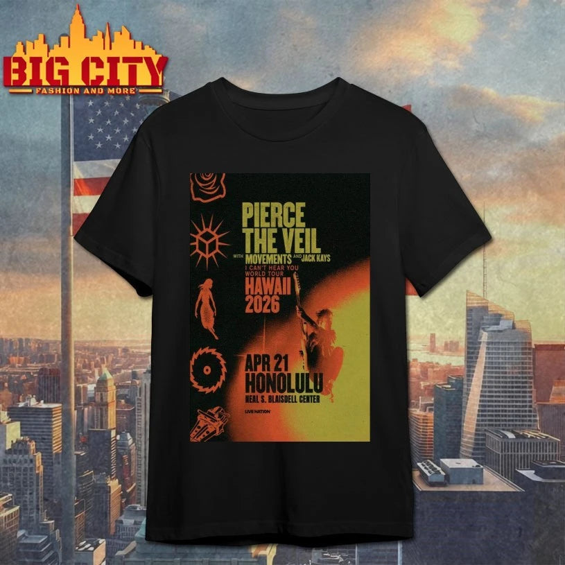 Pierce The Veil Apr 21 2026 Neal S. Blaisdell Center Honolulu Hawaii Poster Shirt