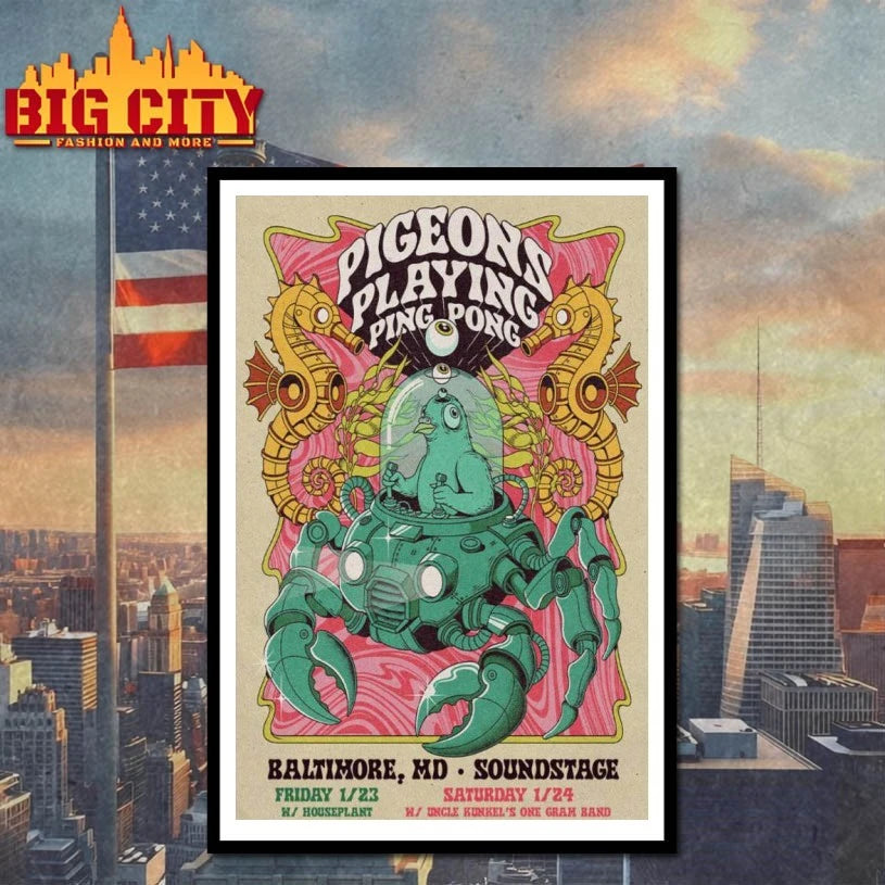 Pigeons Playing Ping Pong Fall Tour 2026 Baltimore Soundstage Poster Shirt
